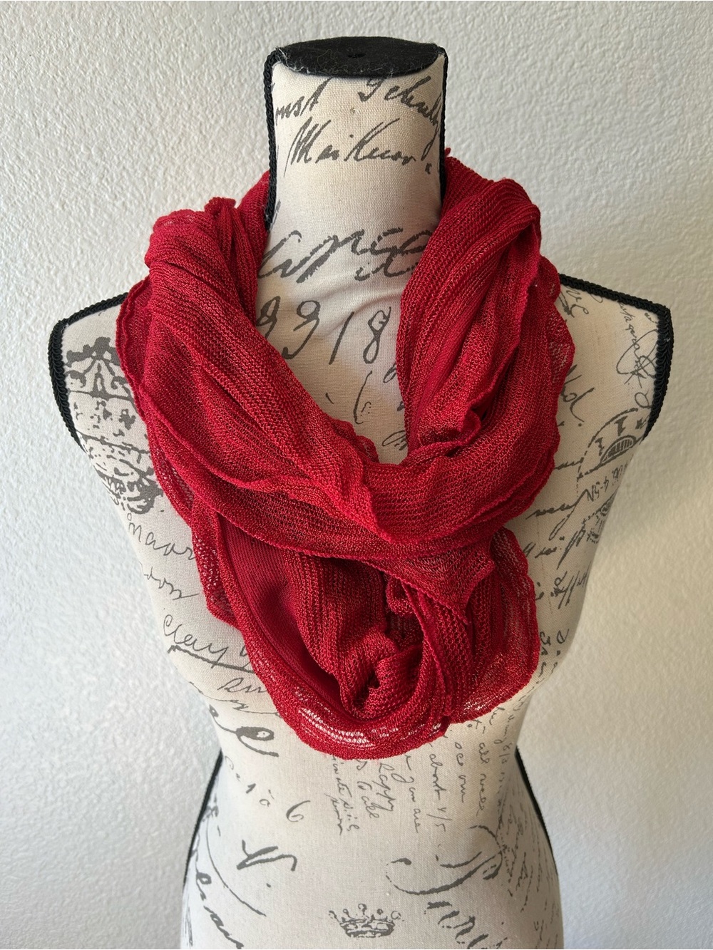 Lightweight Red Scarf - Women Accessories